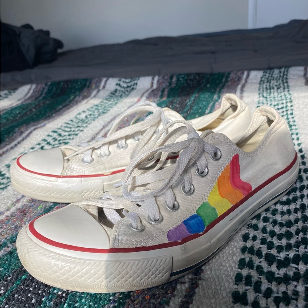 Converse Chuck Taylor Upcycled Rainbow Stripe Shoes
